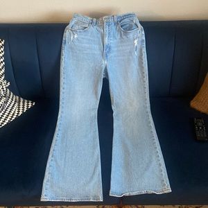 Levi’s 70s high flare high waisted jeans.